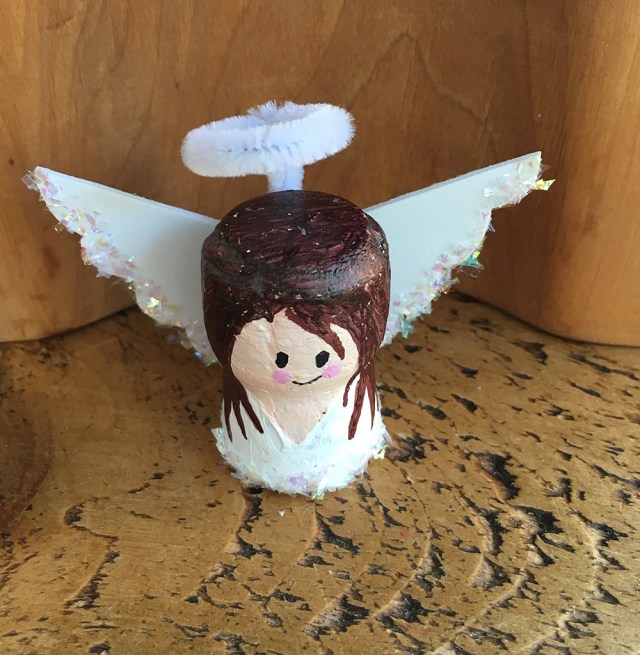 Recycled Cork Character crafts - ideal for story telling and small world play - Angel
