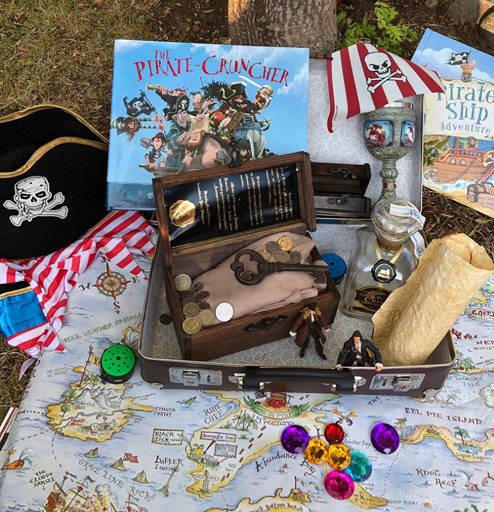 Inspiring Suitcases filled with exciting treasures to explore - pirate adventures