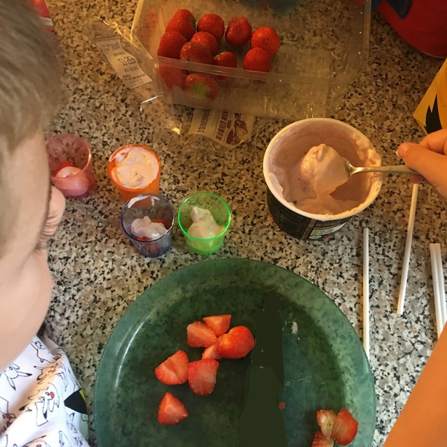 Frozen Yogurt and Fruit Lollies by Lottie Makes