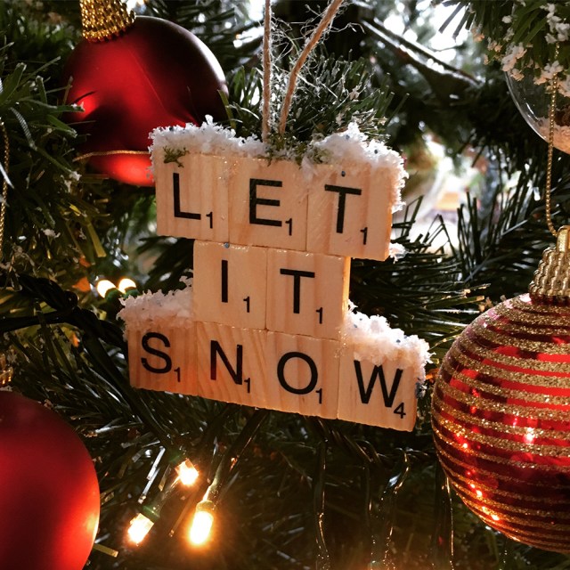 Let it Snow Scrabble letter Christmas Decorations