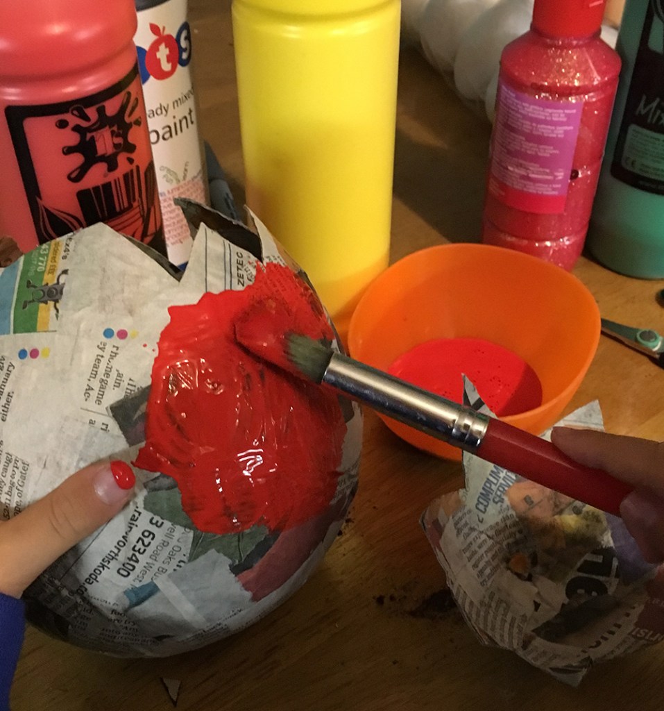 Papier Mache Dragon Egg Craft for Children