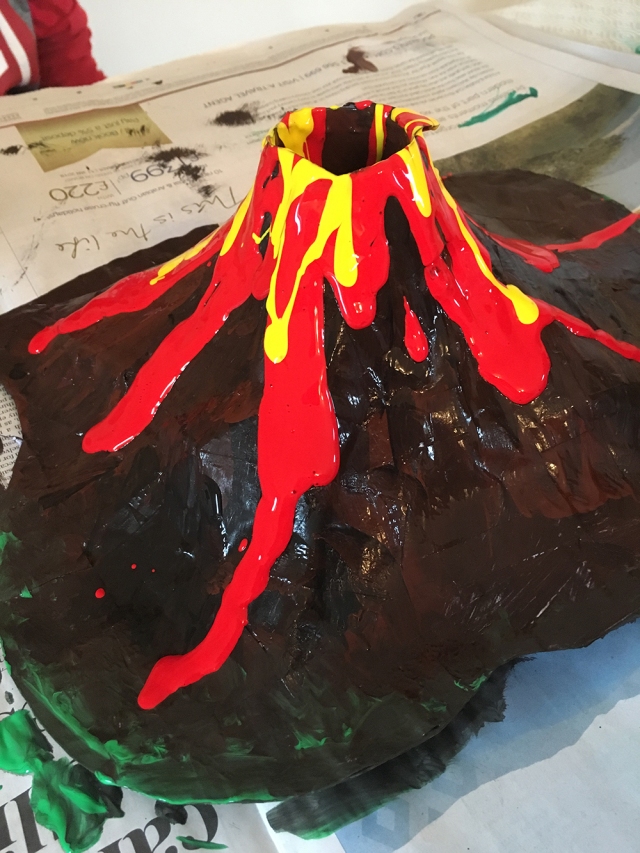 Papier Mache Volcano