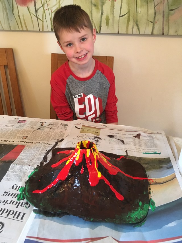 Papier Mache Volcano