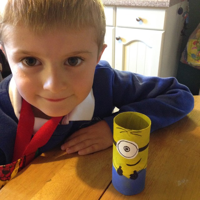 Recycled Toilet Roll Tube Ninja Turtles and Minion