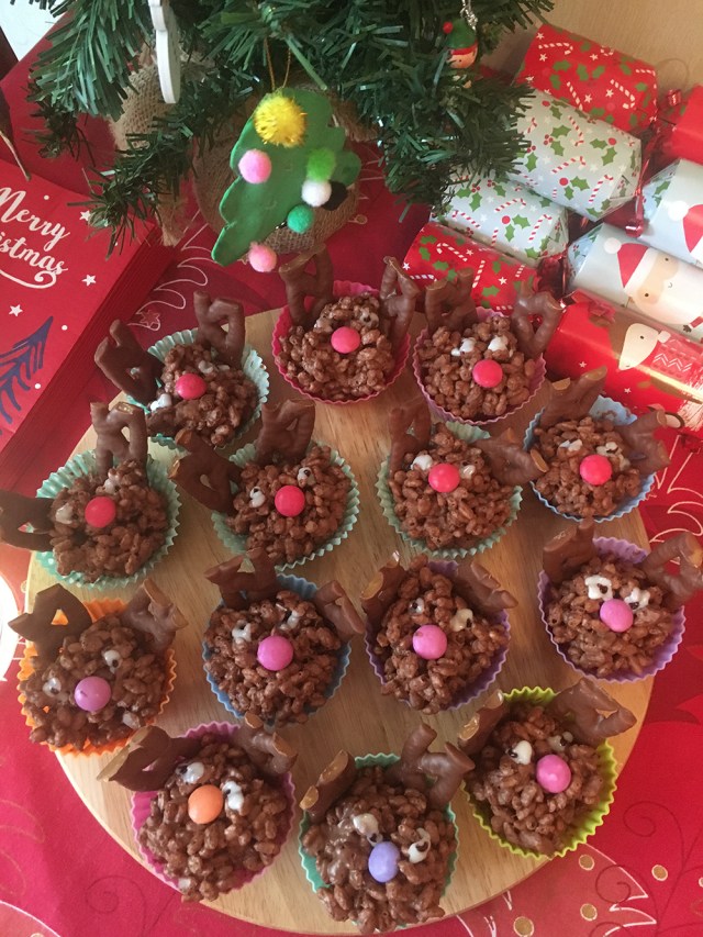 Christmas Chocolate reindeer crispies