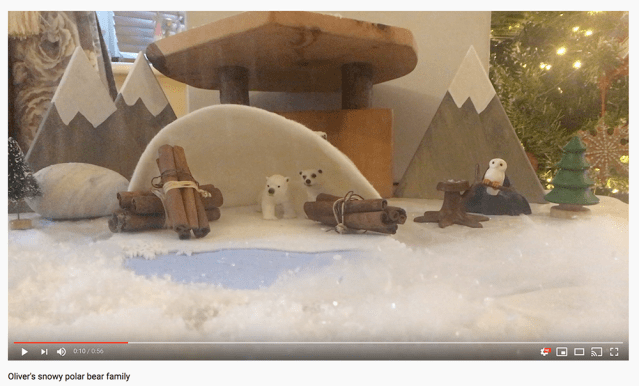 Stop motion animation Winter Scene