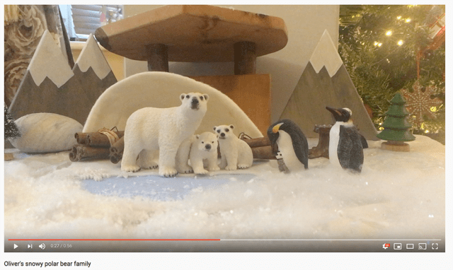 Stop motion animation Winter Scene