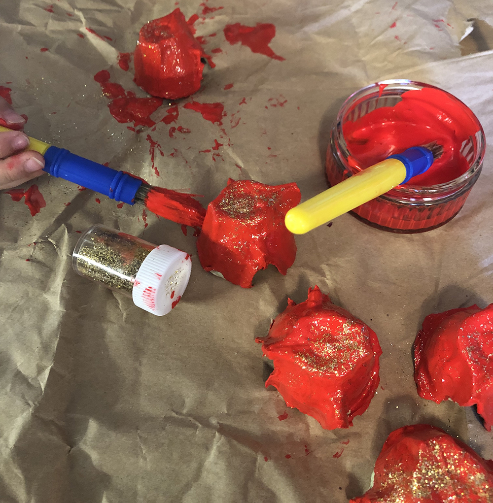 Egg Box Chinese Dragon Craft for Children - Lunar New Year