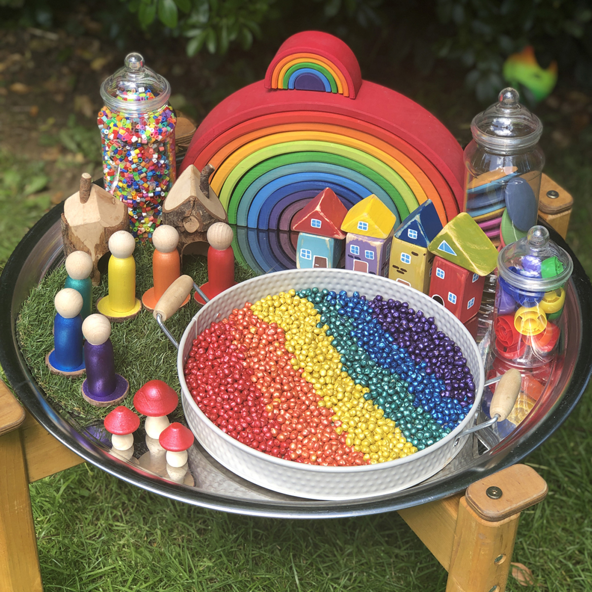 How to Create Sensory Rainbow&nbsp;Chickpeas