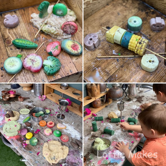 14 Popular Mud Kitchen Activities - playdough activities. Play dough 