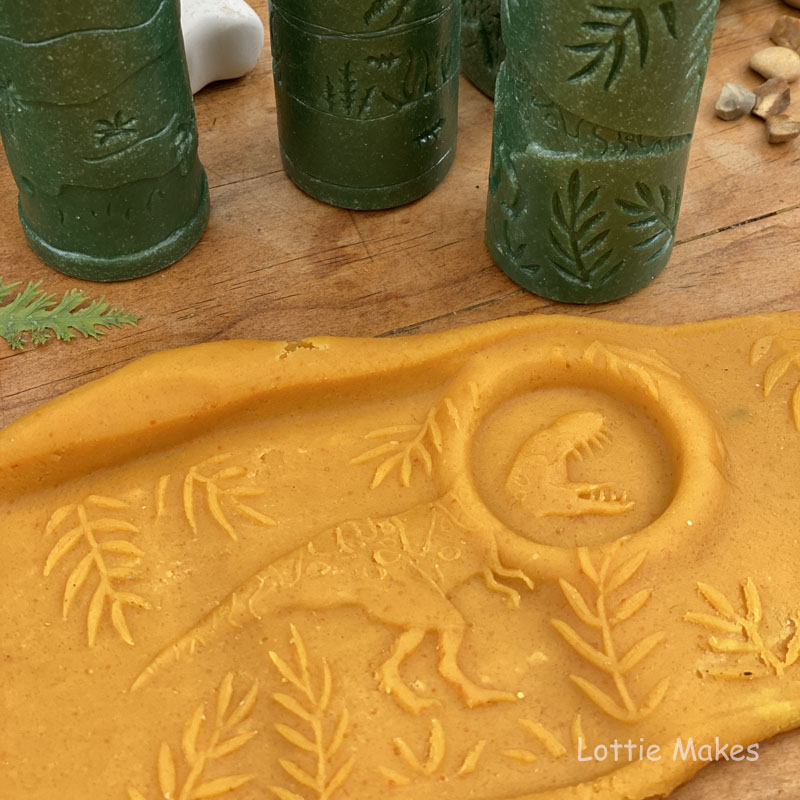 Playdough rollers and sensory play