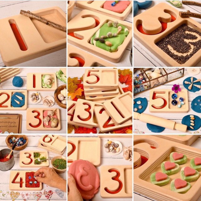 5 activities with the Wooden Number Trays - Making Maths Magical through Play
