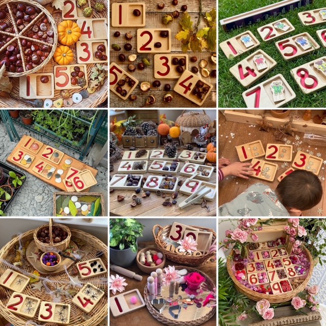 5 activities with the Wooden Number Trays - Making Maths Magical through Play