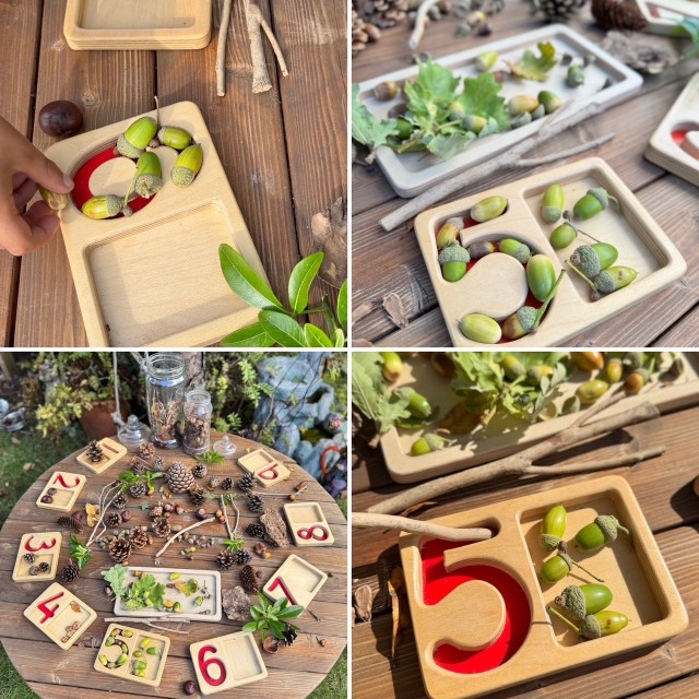 5 activities with the Wooden Number Trays - Making Maths Magical through Play