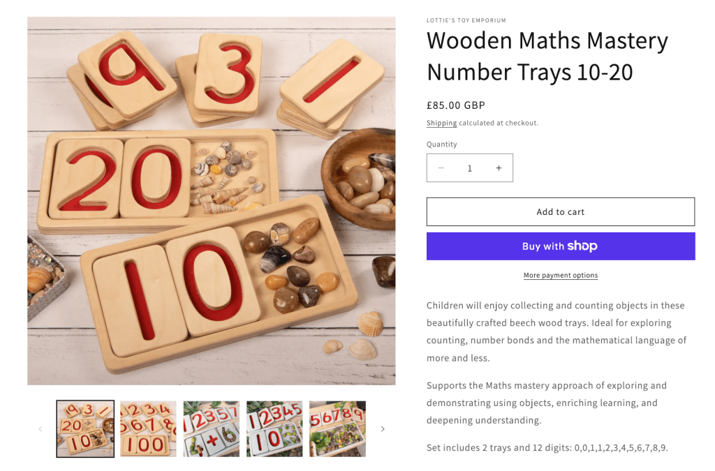 Wooden Number Trays 10-20